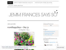 Tablet Screenshot of jemmfrances.wordpress.com