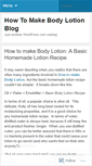 Mobile Screenshot of howtomakebodylotion.wordpress.com