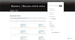 Desktop Screenshot of bedevaoyunoyna.wordpress.com