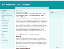 Tablet Screenshot of juliewroblewski.wordpress.com