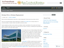 Tablet Screenshot of ecotintandshade.wordpress.com