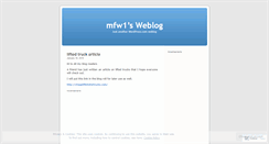 Desktop Screenshot of mfw1.wordpress.com