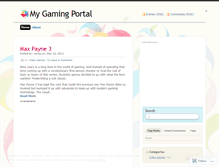 Tablet Screenshot of mygamingportal.wordpress.com