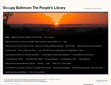 Tablet Screenshot of occupybaltimoreliberationlibrary.wordpress.com