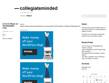 Tablet Screenshot of collegiateminded.wordpress.com