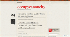 Desktop Screenshot of occupycanoncity.wordpress.com