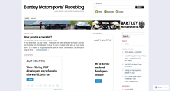 Desktop Screenshot of bartleymotorsports.wordpress.com