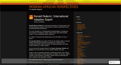 Desktop Screenshot of modernafricanperspectives.wordpress.com