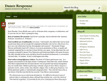 Tablet Screenshot of danceresponse.wordpress.com