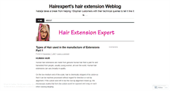 Desktop Screenshot of hairextensionexpert.wordpress.com