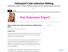 Tablet Screenshot of hairextensionexpert.wordpress.com