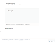 Tablet Screenshot of mariecitadelle.wordpress.com