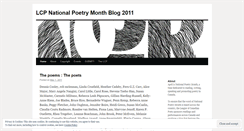 Desktop Screenshot of lcpnationalpoetrymonth2011.wordpress.com