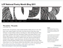 Tablet Screenshot of lcpnationalpoetrymonth2011.wordpress.com