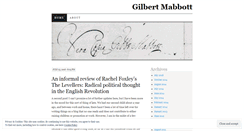 Desktop Screenshot of gilbertmabbott.wordpress.com