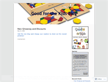 Tablet Screenshot of goodforthekids.wordpress.com