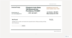 Desktop Screenshot of dambrasautosales.wordpress.com