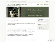 Tablet Screenshot of carmelitanacollection.wordpress.com
