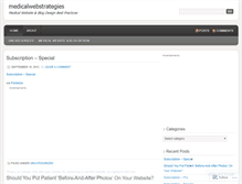 Tablet Screenshot of medicalwebstrategies.wordpress.com