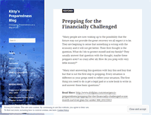 Tablet Screenshot of kittyspreparednessblog.wordpress.com
