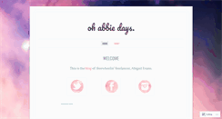 Desktop Screenshot of abbiedays.wordpress.com