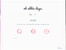 Tablet Screenshot of abbiedays.wordpress.com