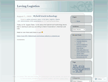 Tablet Screenshot of lovinglogistics.wordpress.com