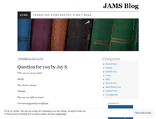 Tablet Screenshot of jams8.wordpress.com