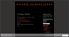 Desktop Screenshot of galeriejacqueselbaz.wordpress.com