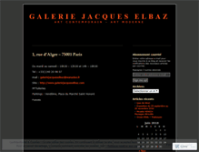 Tablet Screenshot of galeriejacqueselbaz.wordpress.com