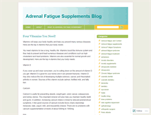 Tablet Screenshot of adrenalfatiguesupplements.wordpress.com