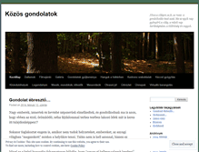 Tablet Screenshot of kozosgondolatok.wordpress.com
