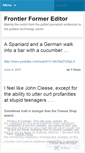 Mobile Screenshot of frontiereditor.wordpress.com