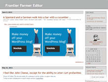 Tablet Screenshot of frontiereditor.wordpress.com