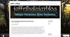 Desktop Screenshot of jeffribelajarblog.wordpress.com