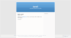 Desktop Screenshot of lorell.wordpress.com