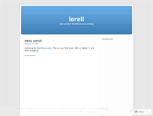 Tablet Screenshot of lorell.wordpress.com