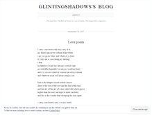 Tablet Screenshot of glintingshadows.wordpress.com