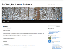 Tablet Screenshot of fortruthforjustice.wordpress.com