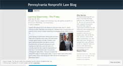 Desktop Screenshot of pennsylvanianonprofitlawyers.wordpress.com