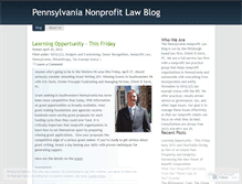 Tablet Screenshot of pennsylvanianonprofitlawyers.wordpress.com