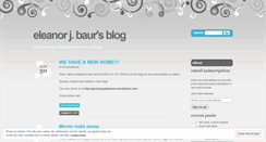 Desktop Screenshot of eleanorjbaur.wordpress.com