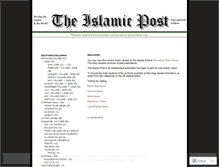 Tablet Screenshot of islamicpost.wordpress.com