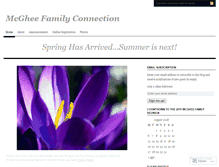 Tablet Screenshot of mcgheefamilyconnection.wordpress.com