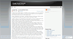 Desktop Screenshot of googlesocialnetwork.wordpress.com