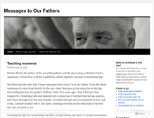 Tablet Screenshot of messagestoourfathers.wordpress.com