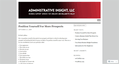 Desktop Screenshot of administrativeinsight.wordpress.com