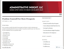 Tablet Screenshot of administrativeinsight.wordpress.com