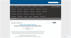 Desktop Screenshot of globalvaccines202xsymposium.wordpress.com