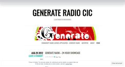 Desktop Screenshot of generateradiocic.wordpress.com